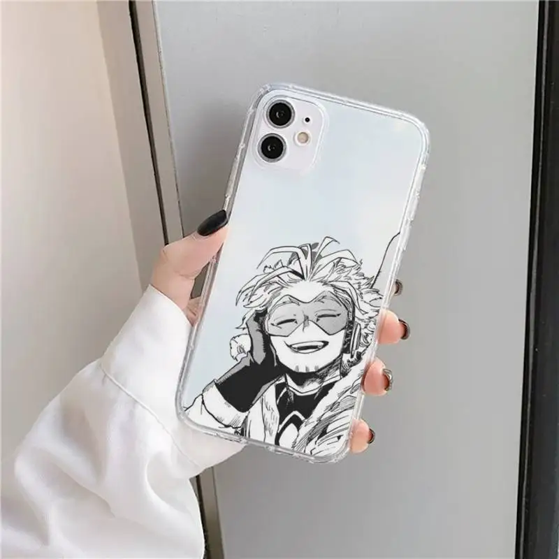 

Hawks Coat Anime Phone Case Transparent for iPhone 11 12 mini pro XS MAX 8 7 6 6S Plus X 5S SE 2020 XR