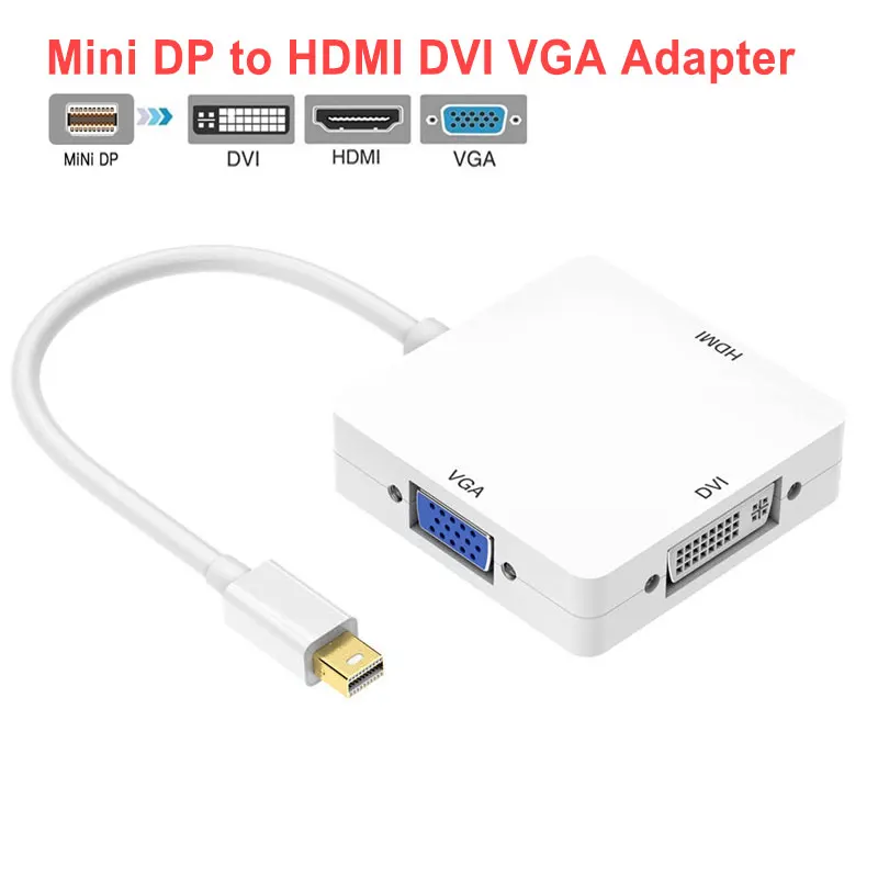 Кабель переходник с интерфейсом Thunderbolt на DVI/VGA/HDMI 3 в 1|Переходники и адаптеры| |