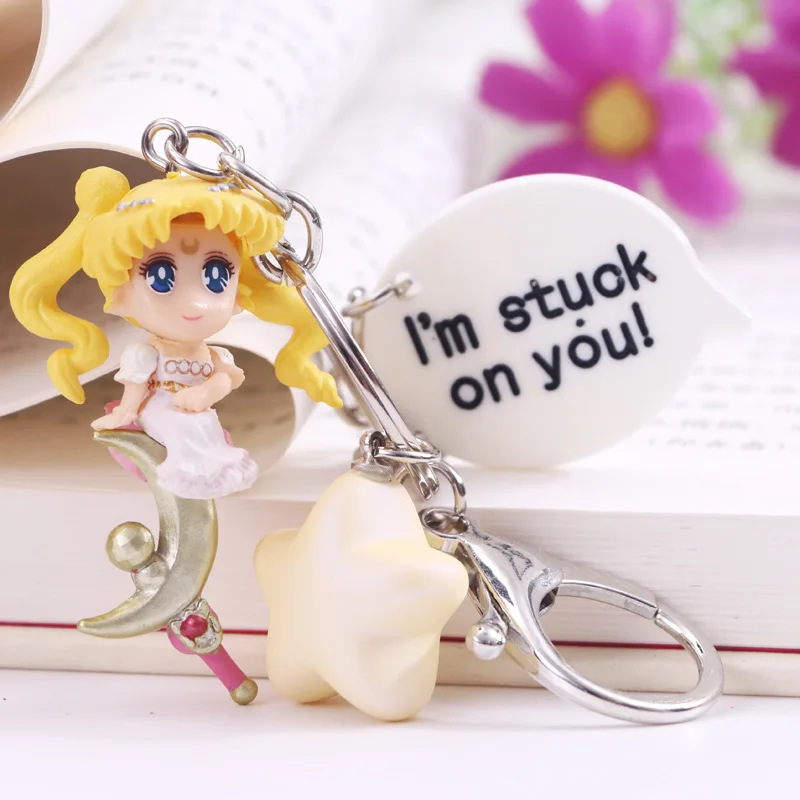 Милый янпанский аниме Сейлор брелок луна Черная Кошка Луна кукла кольцо для