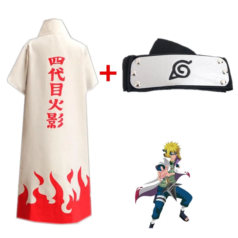 Костюм для косплея аниме 4th Yondaime Hokage Namikaze Minato с капюшоном и защитным покрытием