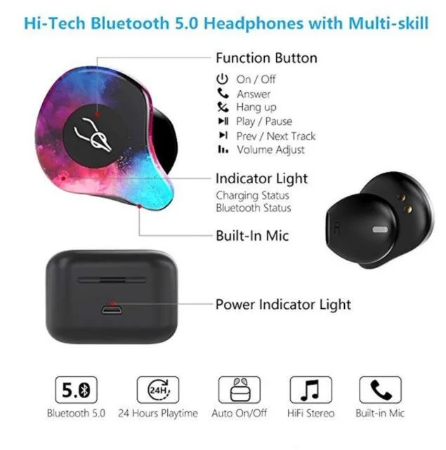 Sabbat X12 Pro Наушники вкладыши Tws с Беспроводной наушники Bluetooth 5 0 Hi Fi стерео гарнитура