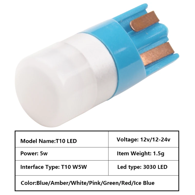 1 шт. автомобильный двигатель грузовик светодиодный 12 В T10 W5W 3030 1SMD габаритный