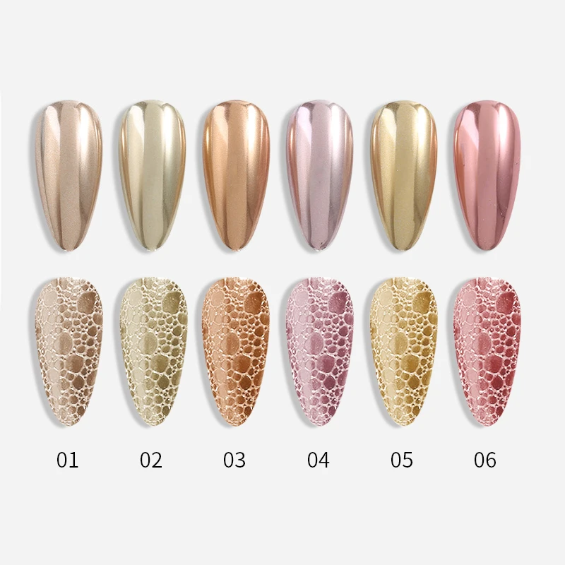 1 Box Solid Mirror Nail Glitter Rose Gold Metallic Color Art Gel Polishing Chrome Flakes Pigment Dust DIY Decor | Красота и здоровье
