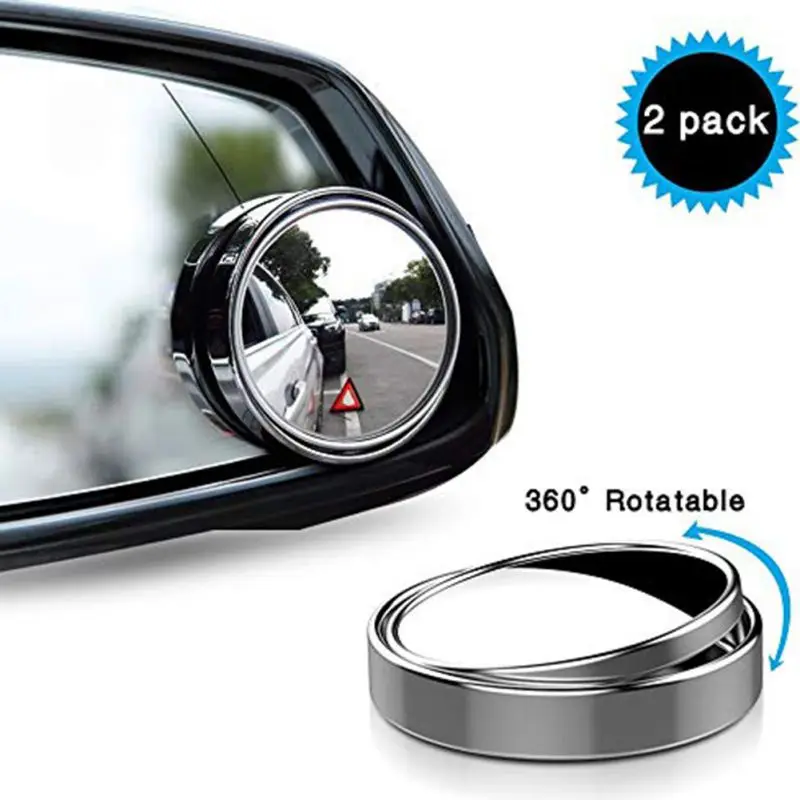 

2pcs/set 360 Degree Universal Blind Spot Mirror For Car HOT Sale Frameless Ultrathin Wide Angle Round Convex Rear View Mirror