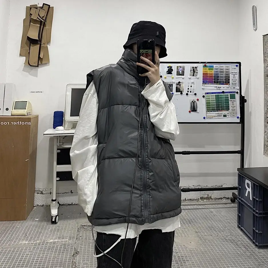 Утепленная куртка без рукавов с хлопковой подкладкой зимняя одежда для мужчин и