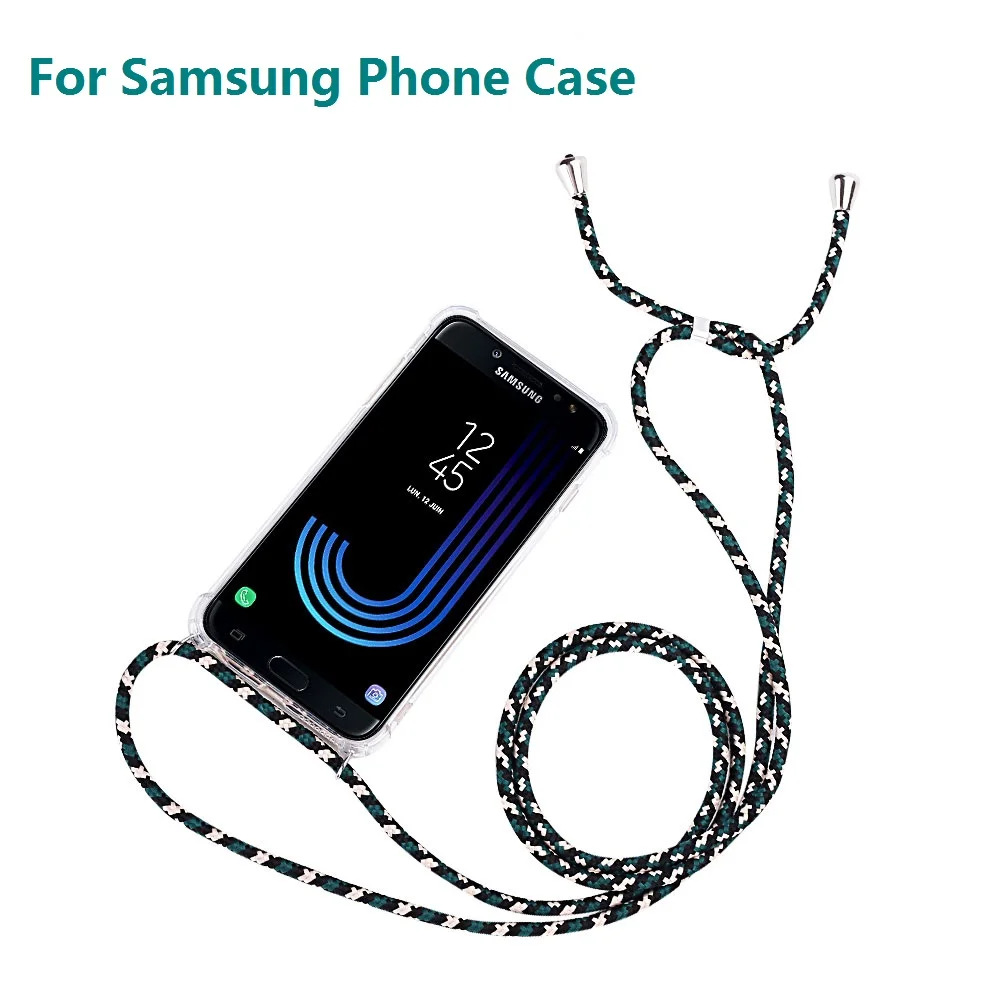 Чехол для телефона Samsung Galaxy A6 A7 A8 A9 2018 Note 10 цепочка ремешок оболочка S20 Ultra J3 J5 J7 J4 J6