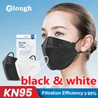 Маска Elough KN95, 4D защитные маски, Mascarilla FPP2, однородная маска, Desechables ffp2mask CE, черная маска FFP2, Mascarillas
