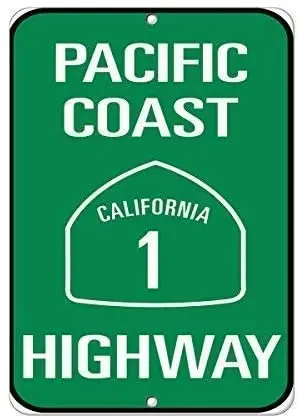 Crysss Предупреждение ждающий знак тихоокеанское побережье Калифорния 1 дорожный