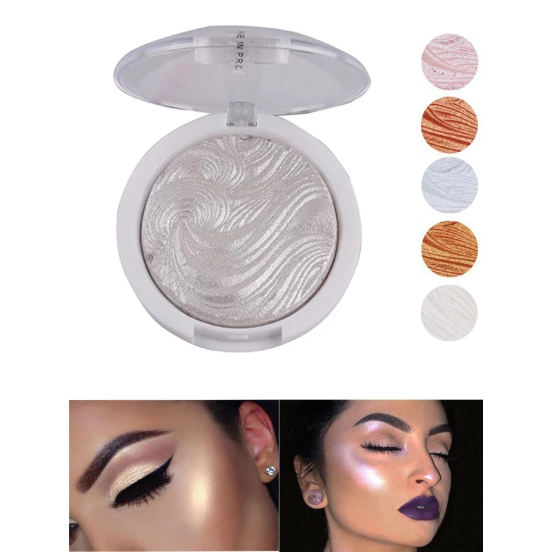 Блестящий хайлайтер мерцающая пудра палитра осветитель длительное осветление
