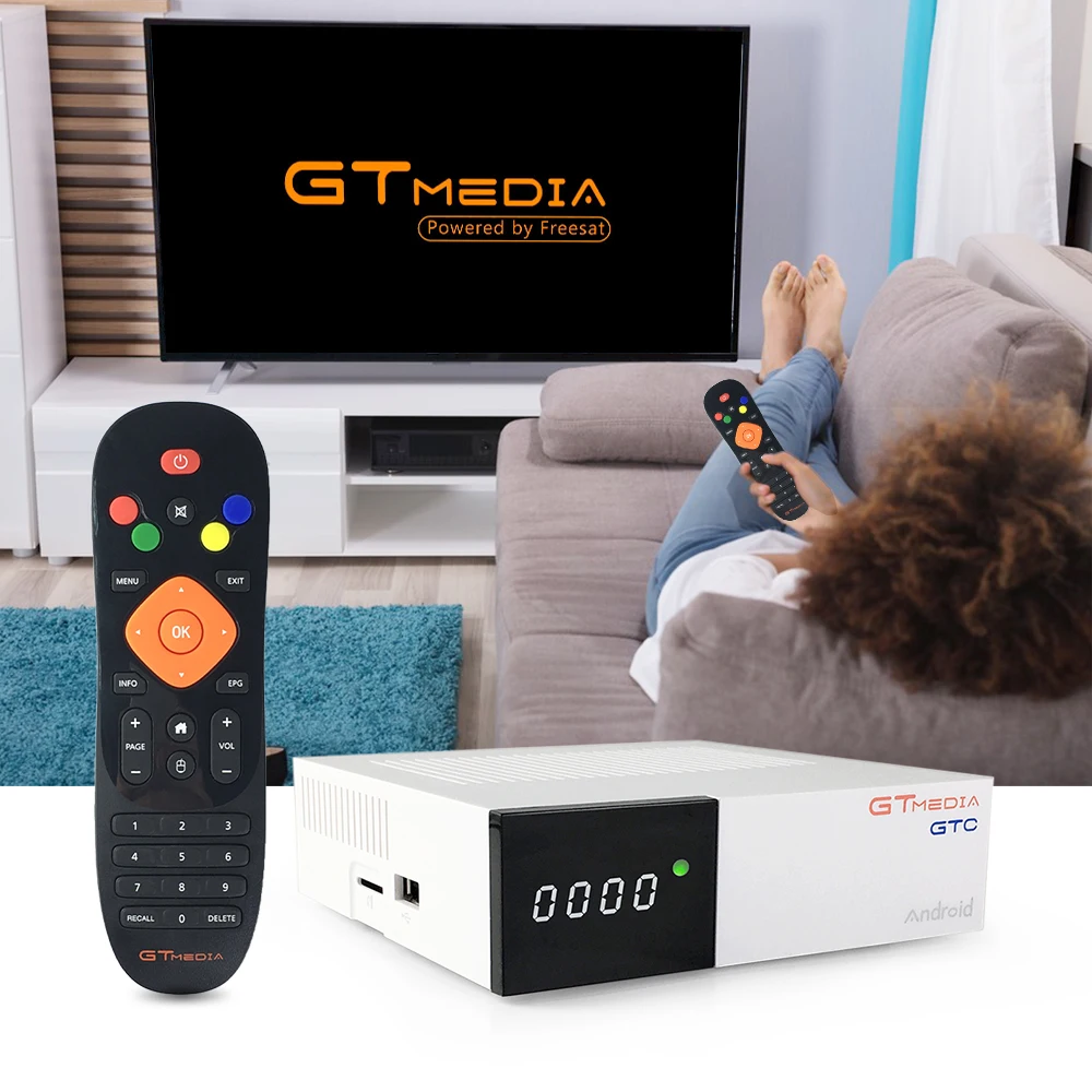 ТВ приставка GTMEDIA gttc на Android 6 0 с процессором DVB T/T2 2 ГБ/16 ГБ 4K медиаплеер Amlogic S905D 4G Wi