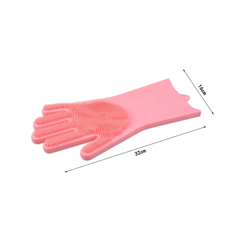 Wonderlife Волшебные силиконовые резиновые перчатки для мытья щетка посуды