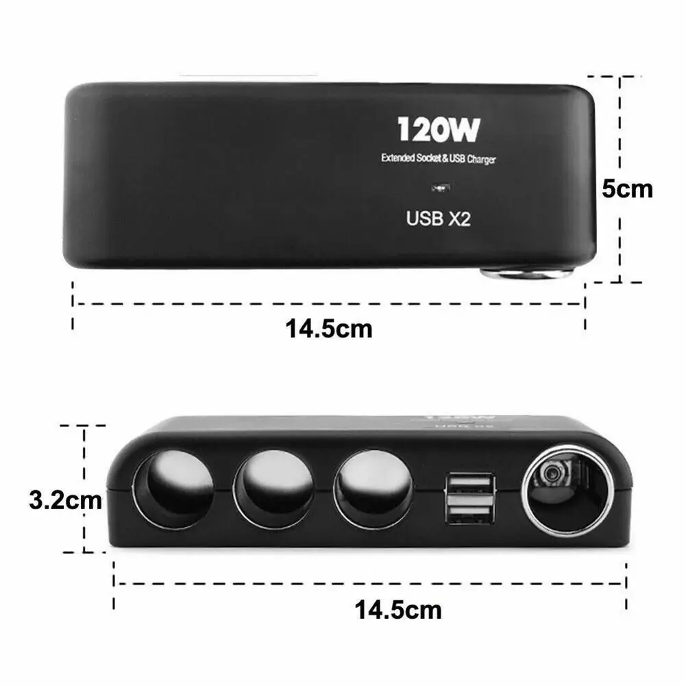 Универсальное автомобильное зарядное устройство с двумя USB-портами для