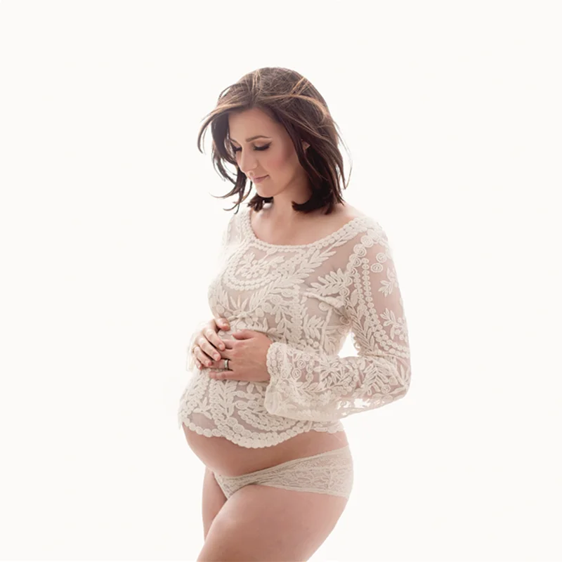Maternity Photography Lace Tops Pregnant Woman Crochet Lace Tops Maternity Clothes For Photo Shooting