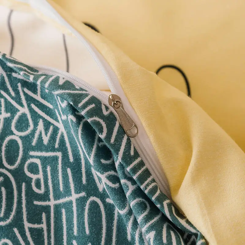 1Pc Yellow Color Double Quilt Cover Cartoon Style Duck Print Comforter for Kids King Size funda nordica cama 50 Winter | Дом и сад