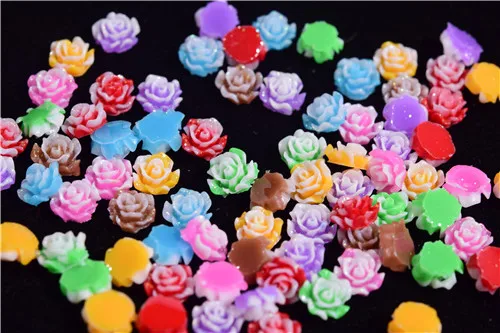 ZCF13-100pcs 100 шт./пакет и изображениями красочного цветка смолы каменные ногтей Подвески Ювелирные изделия 3D нейл-арта украшения Мобильный телефон украшения Красота поставки ZCF10-15 - Цвет: ZCF13-100pcs