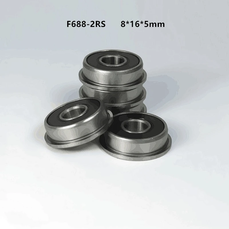 100 шт./лот фланцевый подшипник F688 2RS F688RS 8x16x5 мм резиновые герметичные фланцевые