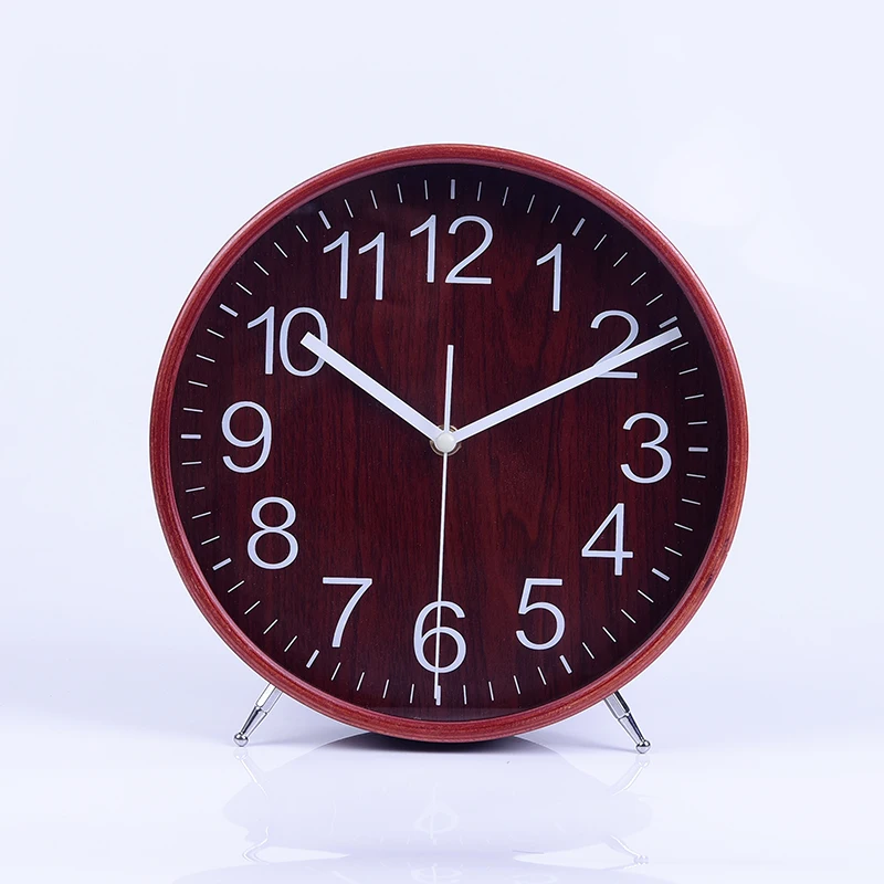 

Minimalist Desk Clock Wood Creative Bedroom Table Clock Digital Silent Antique Quartz Clock Reloj Despertador Home Watch AC50TC