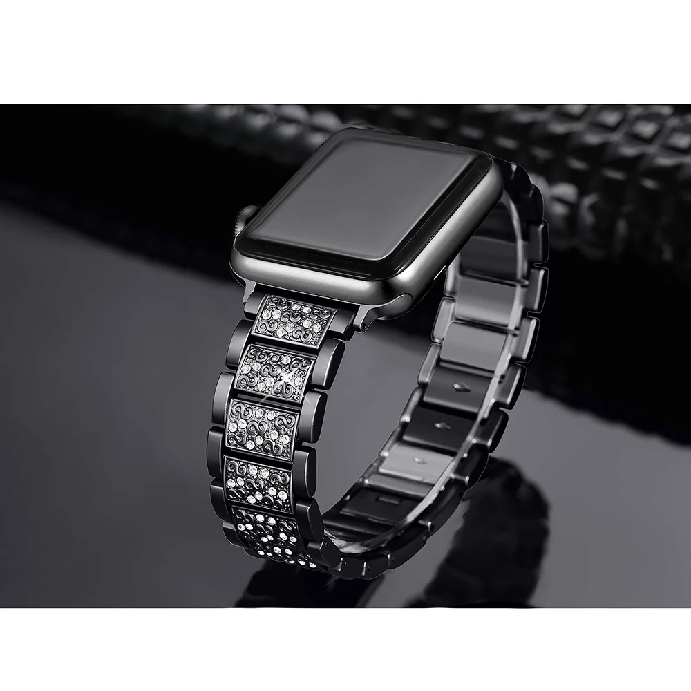 Ремешок из нержавеющей стали для apple watch 5 band 44 мм 40 металлический браслет iwatch 42 38
