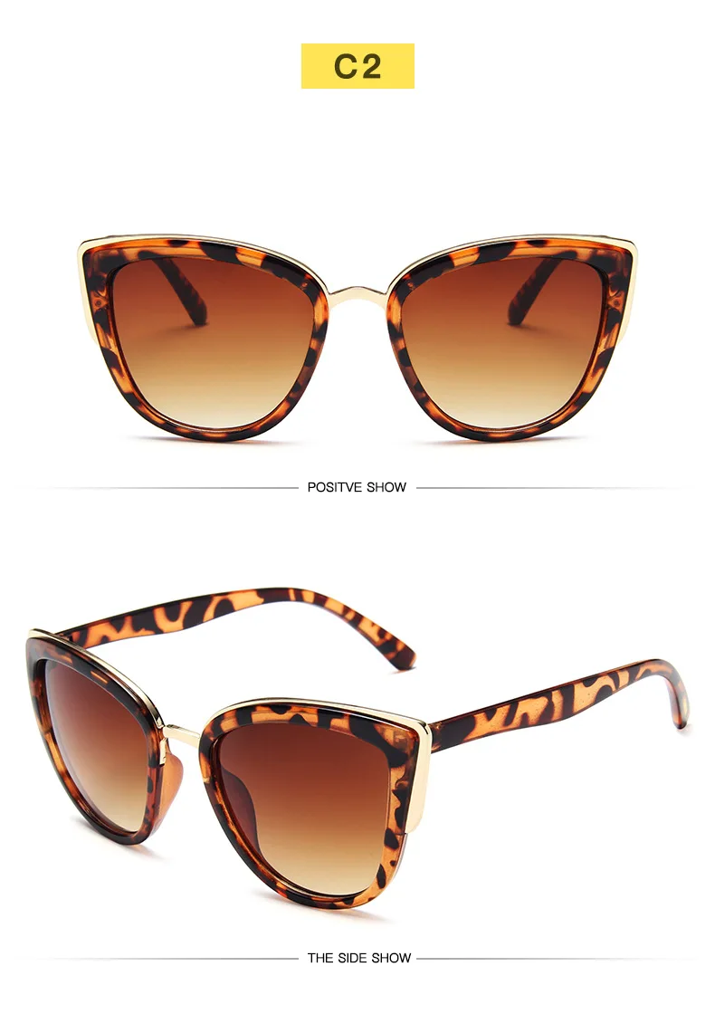 

Ms Cat's Eye Sunglasses Personality Ins Wind Restoring Ancient Ways Of Plastic Glasses Leopard Color Sunglasses