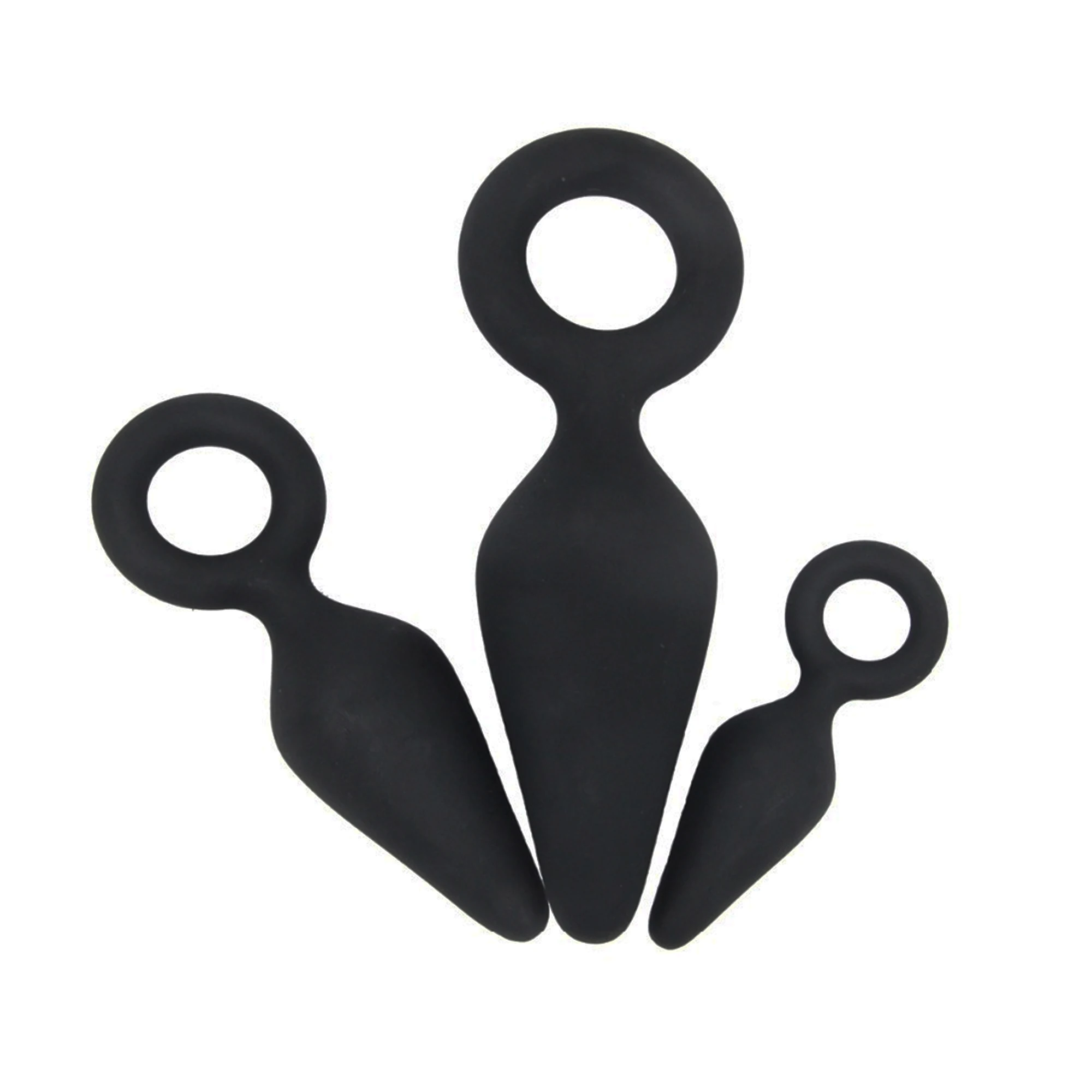 Черная мягкая анальная пробка анальный фаллоимитатор от ORISSI Анальная для