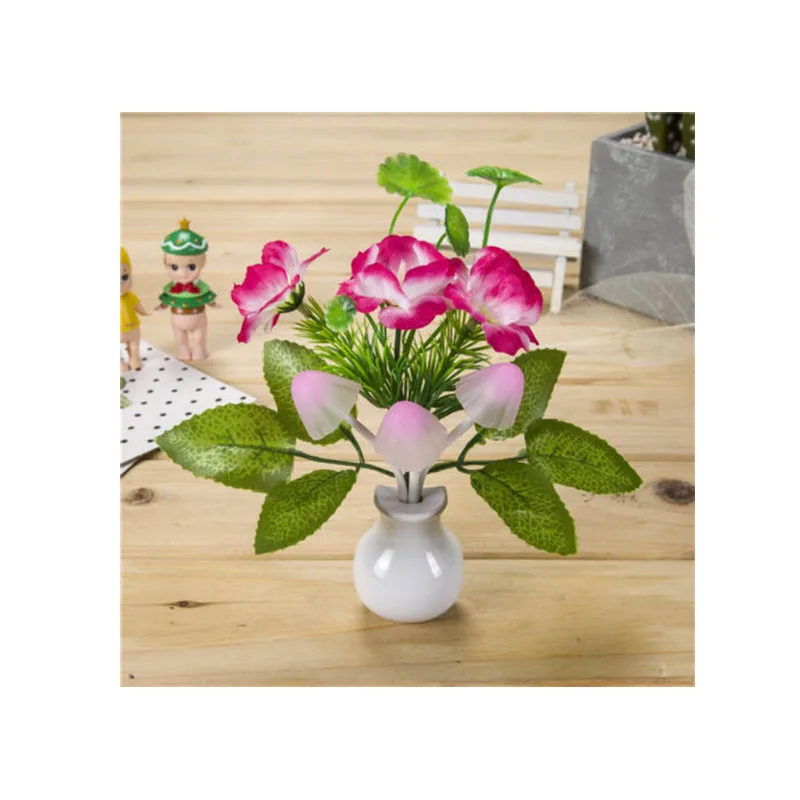 Настенный светильник с вилкой США светодиодный датчиком Ночной проектор грибами