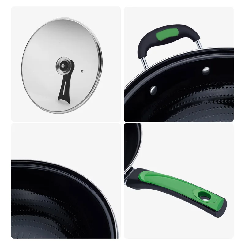 

Wok household portable enamel does not rust kitchen cooking gas induction cooker general enamel pot