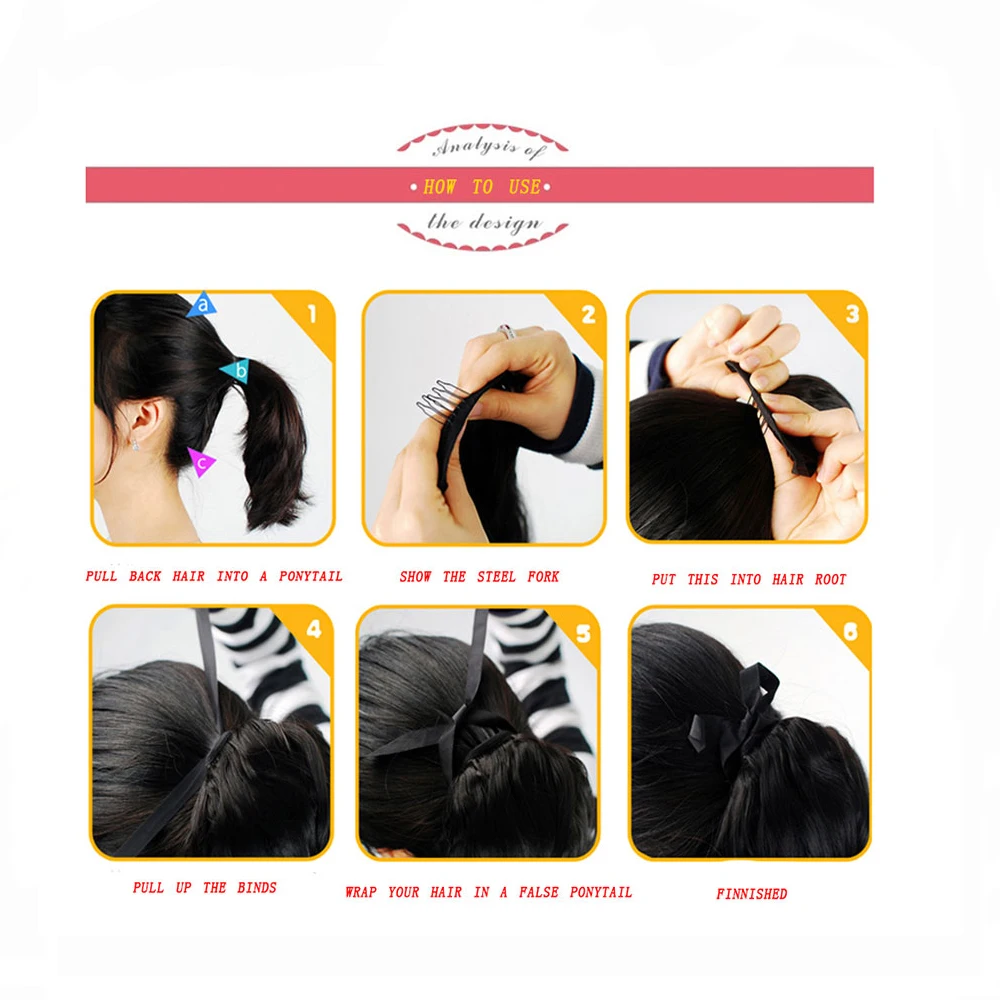 

Long Lady Girl Curly Clip In Hair Tail False Hair Ponytail Hairpiece With Hairpins Synthetic Hair Pony Tail Hair Extension 22''