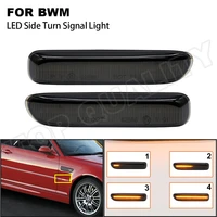 2x dynamic amber led turn signal side marker light for bmw e46 coupe convertible sedan touring compact indicator blinker lamp