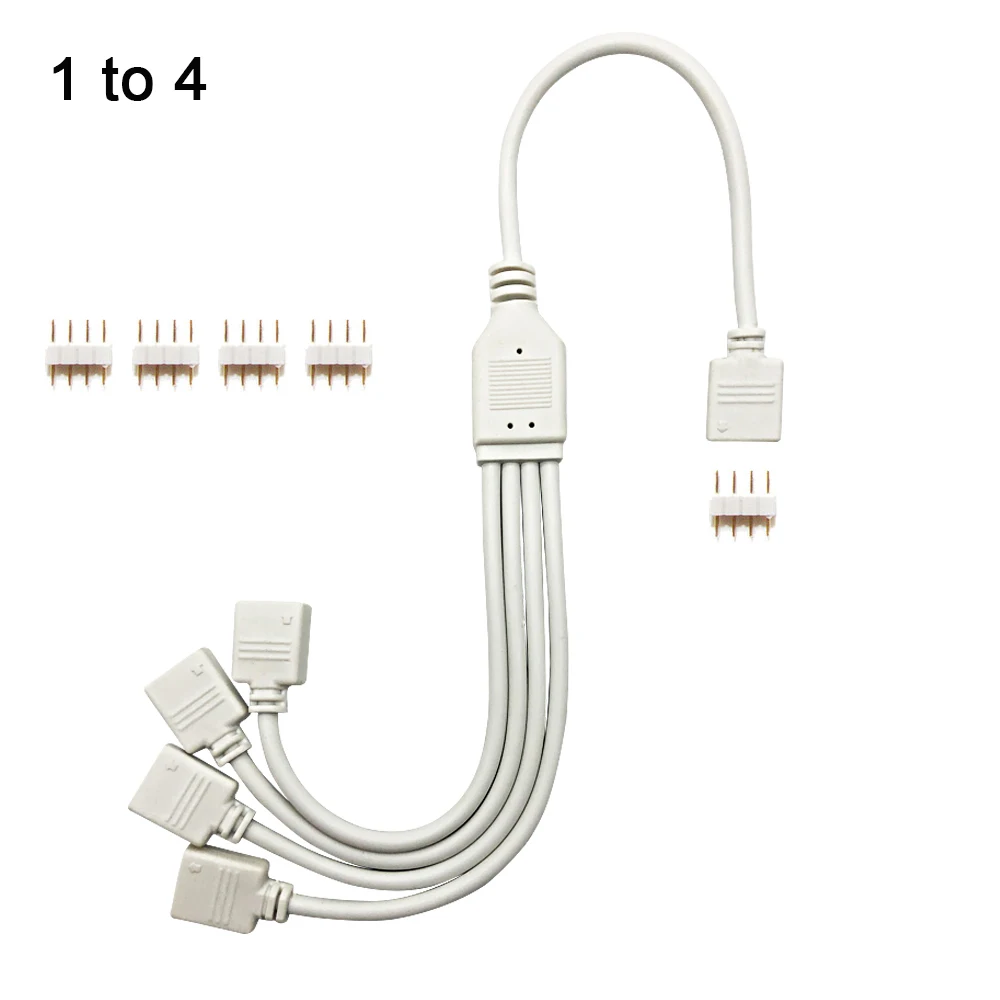 4-контактный RGB-разветвитель от 1 до 2/ 3/ 4 RGB RGBW разветвитель кабель для
