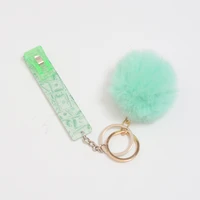 wholesale factory card clip card acrylic credit card grabber keychain for long nails keychain