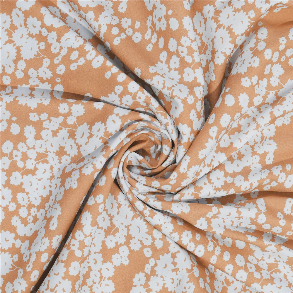 

2021 Spring Summer New Floral Short Dress Women V Neck Single Breasted High Waist Print Ladies Slim Button Dot Dresses