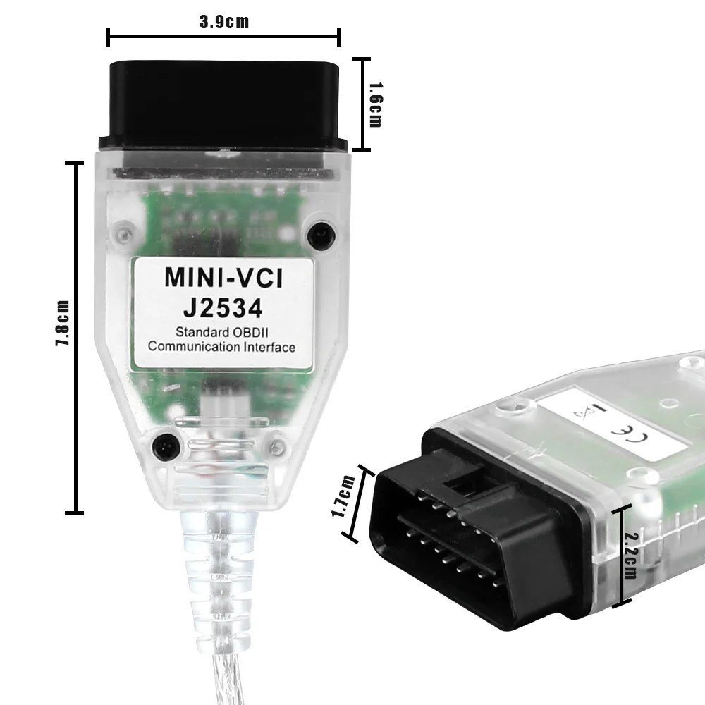OBD2 Интерфейс MINI-VCI FTDI J2534 V15.00.028 для Toyota Techstream диагностики автомобилей кабель Авто