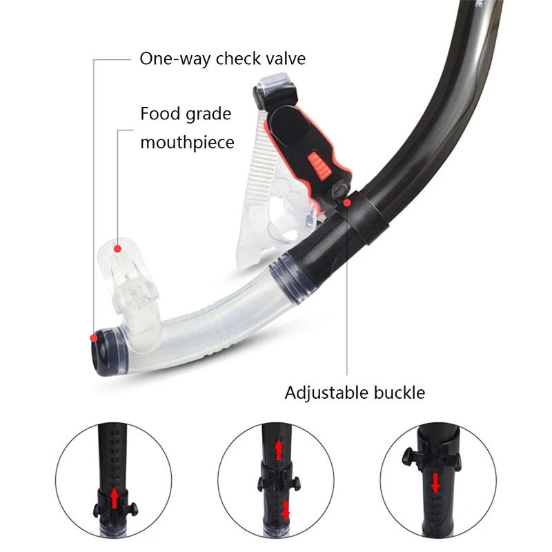 

Swimming Training Equipment Long Swimming Snorkel Diving Snorkeling Supplies Front Replacement Gas Freestyle BreaststrokeBlue