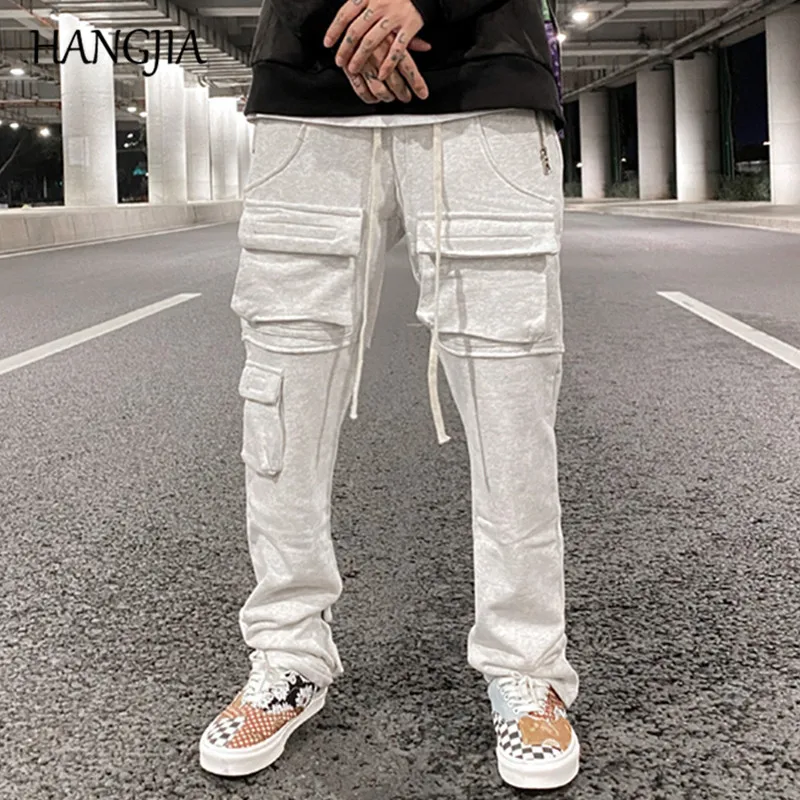 

Urban Mens Streetwear Drop-crotch Cargo Sweatpants Hip Hop Soild Color Harem Sweat Pants Men Women Baggy Joggers Autumn Winter