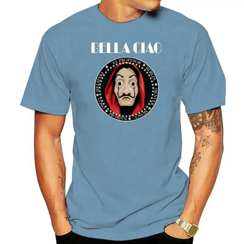 

BELLA CIAO T-SHIRT La Casa de Papel Professor ALL Men 2022 Summer Round Neck MenT Shirt