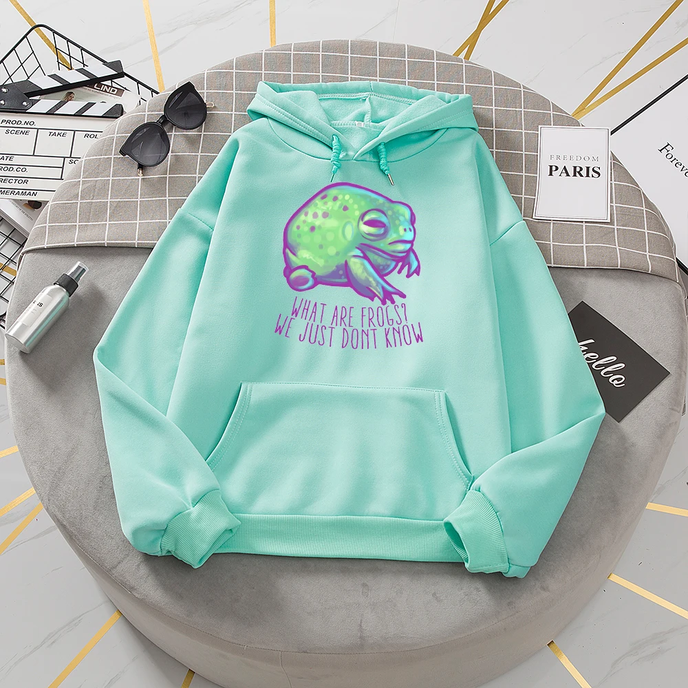 

Свитшот женский осенне-зимний, с принтом в виде лягушки