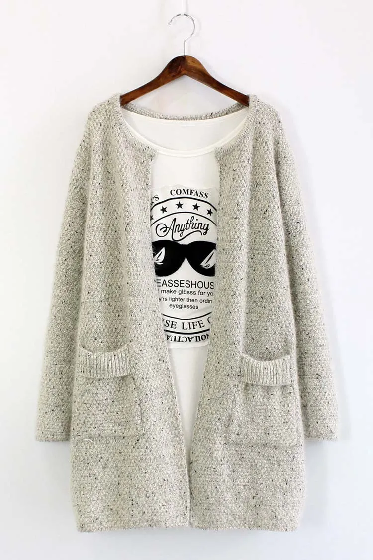 Кардиган LXJ319 женский вязаный с карманами|wool knit cardigan|knitted cardigancardigan coat |