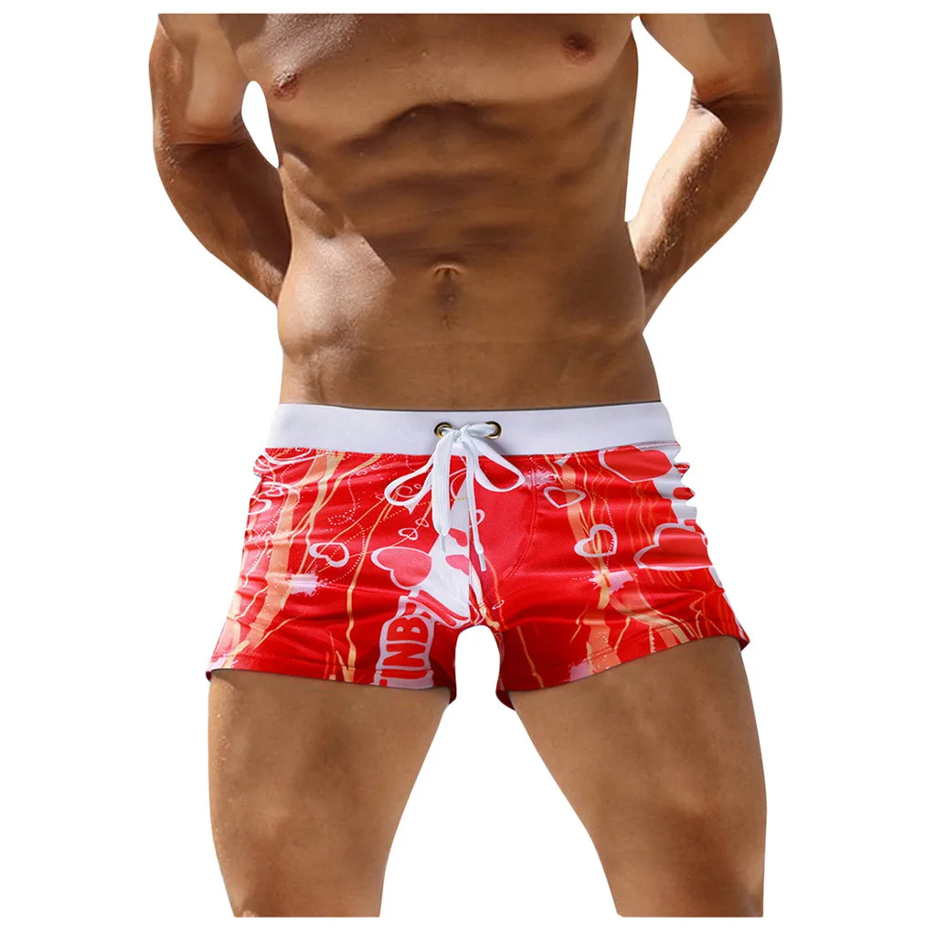 Men's Printing Swimming Trunks Swimwear Swim Sport Briefs Swimsuit Beach Boexer Shorts Wear Bathing Suit maillot de bain#4 | Спорт и