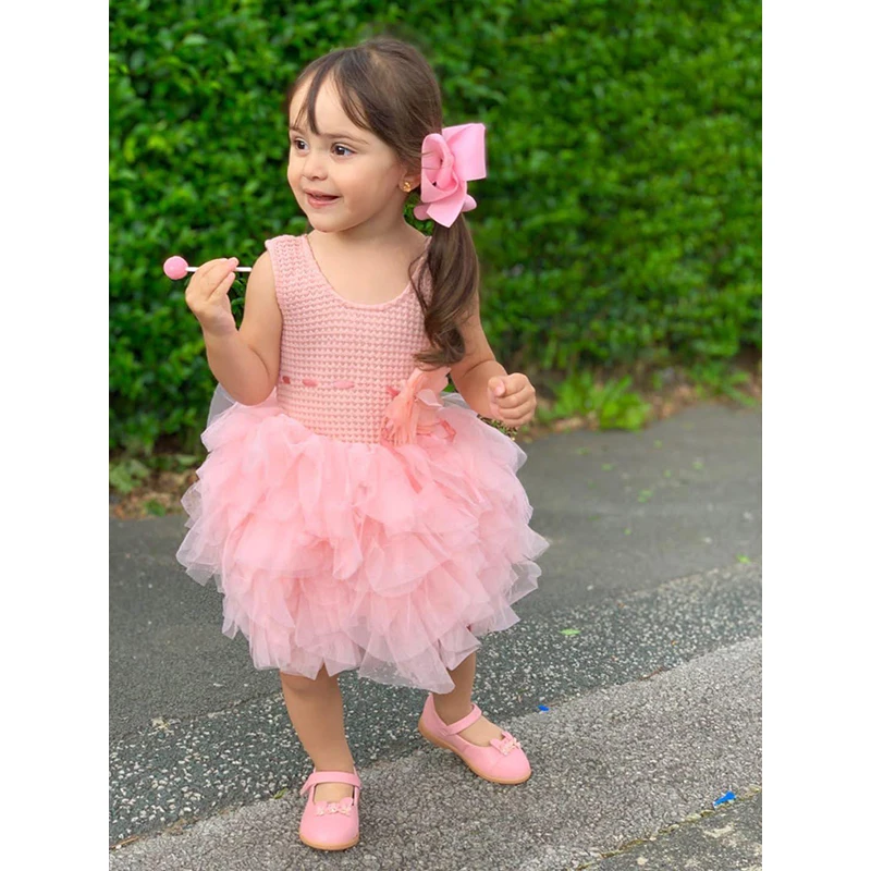 Праздничное платье принцессы для маленькой девочки детское весеннее Модные