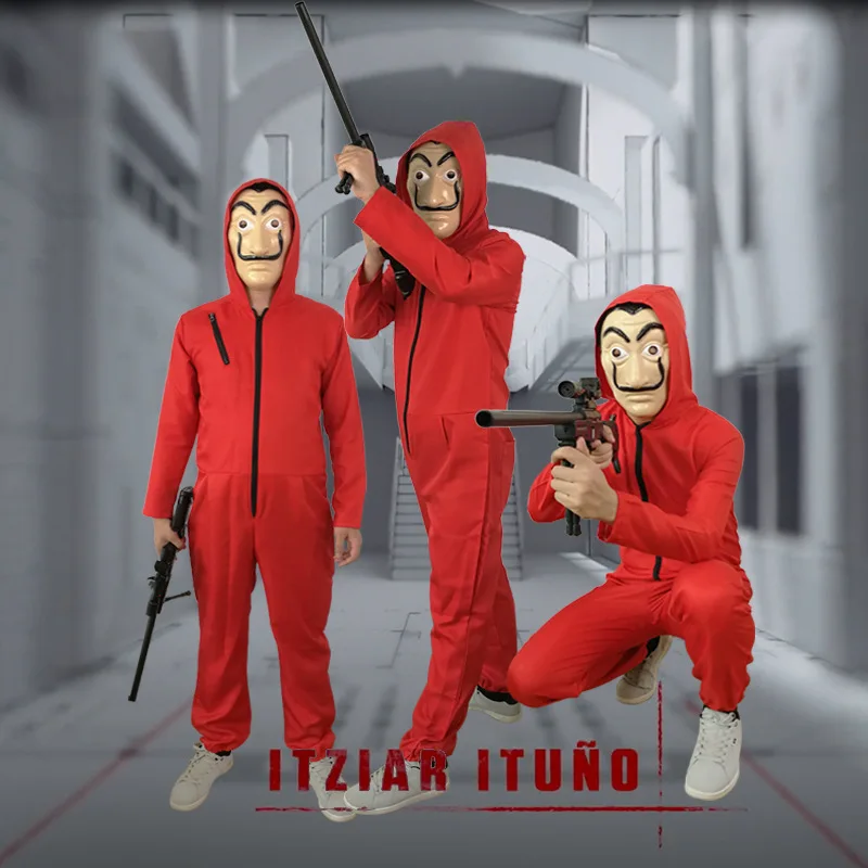 Костюм бумажного домика костюм для косплея La Casa De Papel и маска лица вечеринки на