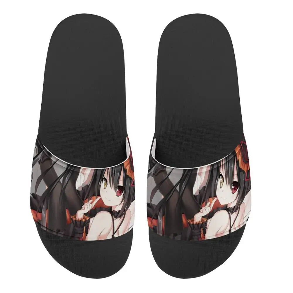 Мужские повседневные сандалии-шлепанцы с рисунком японского аниме для девушек