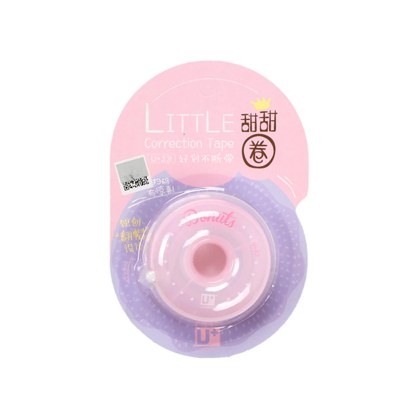 

1pc Creative Simple Cute Candy Color Donut Shape Correction Tape, Office Supplies Students Gift Corrector Stationery