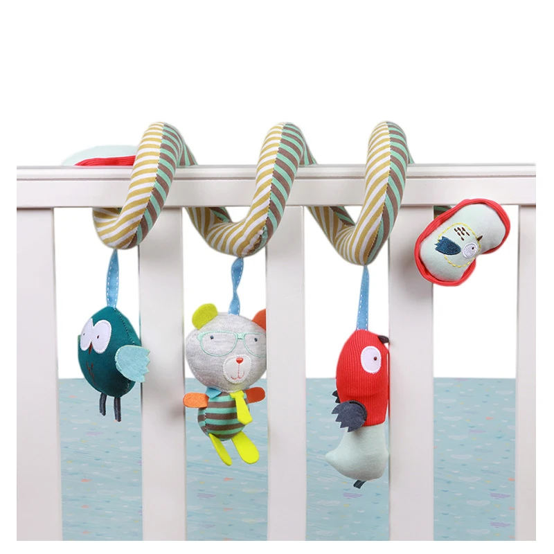 Погремушки для детской кровати подвесная игрушка маленьких детей с медведем и