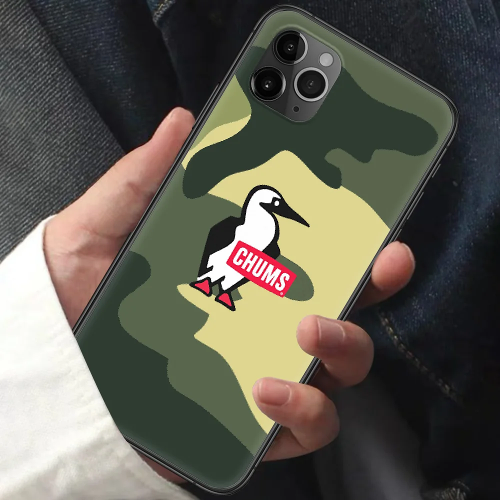 

CHUMS Phone Case For Iphone 11 12 Mini PRO XR X XS MAX 6 6s 7 8 Plus 5 5s SE 2020 black Cell Trend Hoesjes 3D Coque Silicone