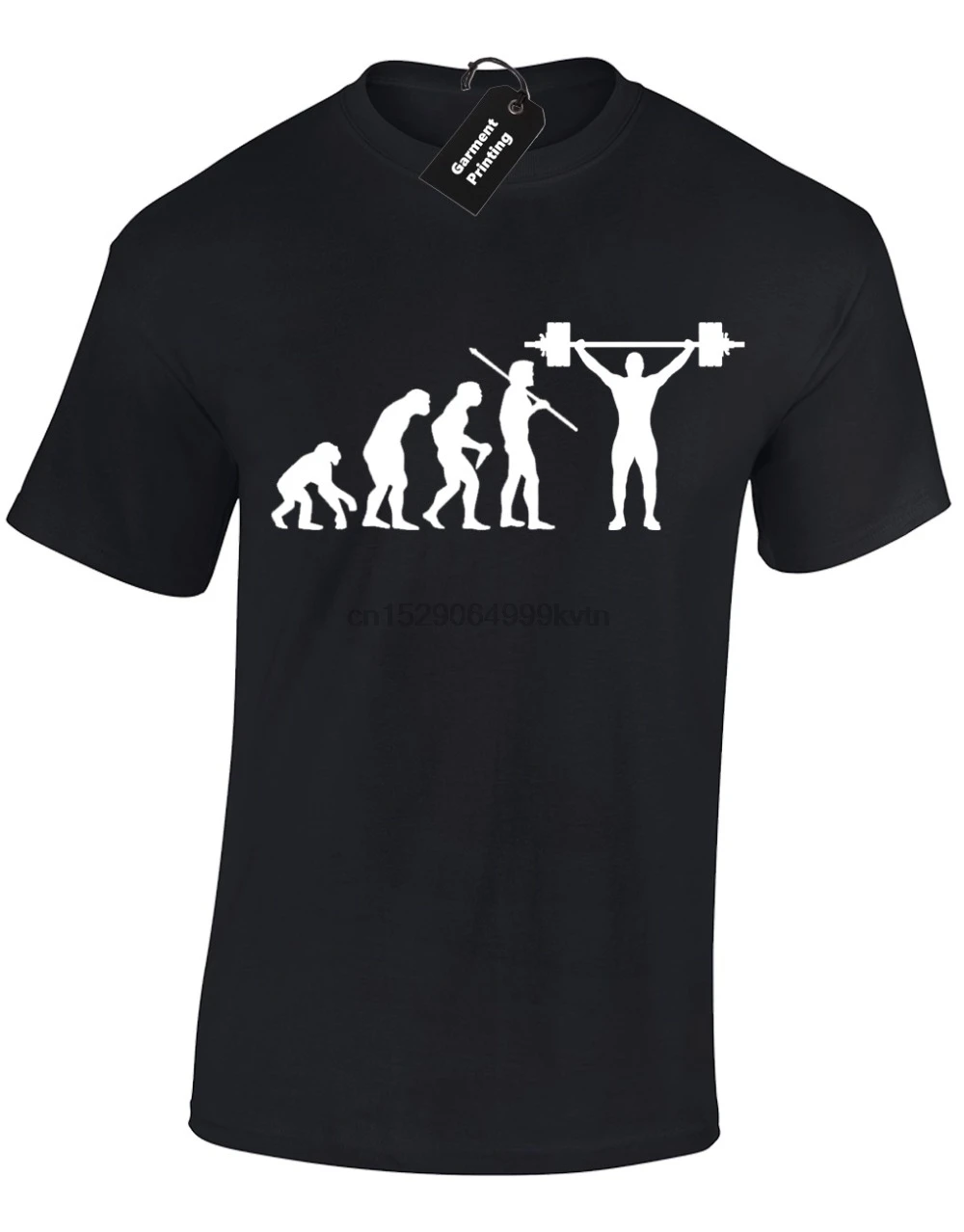 2019 новые модные мужские футболки с коротким рукавом EVOLUTION OF WEIGHTLIFTER Мужская