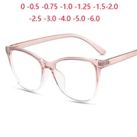 rice nail frame anti blue light cat eye prescription glasses for the nearsighted tr90 optical spectacles 0 0 5 0 75 to 6 0