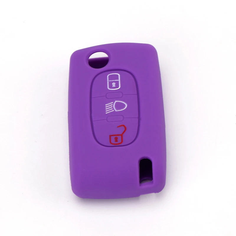 Силиконовый резиновый чехол для автомобильного ключа защитный Citroen C4 C2 C5 Picasso Xsara