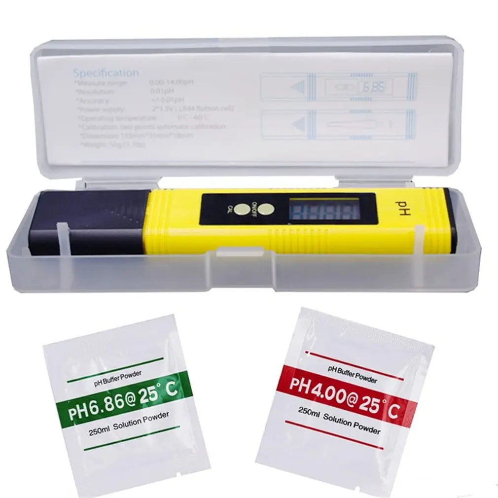 

0.01 Digital PH Meter Tester Pocket Size PH Tester Large LCD Display / for Water Quality, Food, Aquarium, Pool Hydroponics /