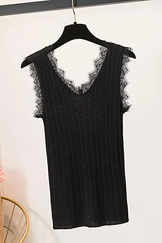 Женская универсальная трикотажная рубашка из ледяного шелка жилет без рукавов с