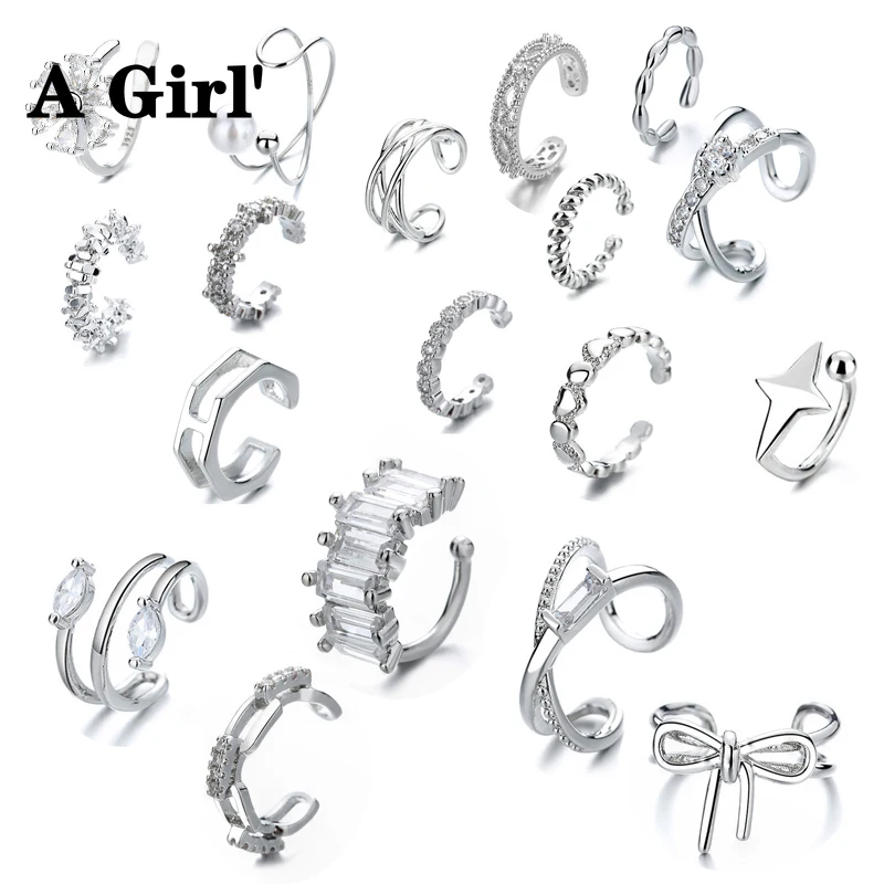 Очаровательные женские серьги-каффы A Girl 1 шт. украшения для ушей без пирсинга |